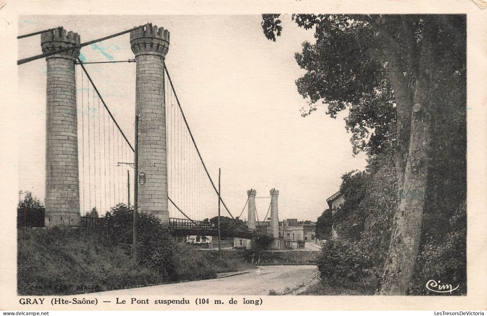 FRANCE - Gray - Vue Sur Le Pont Suspendu - Carte Postale Ancienne - Gray