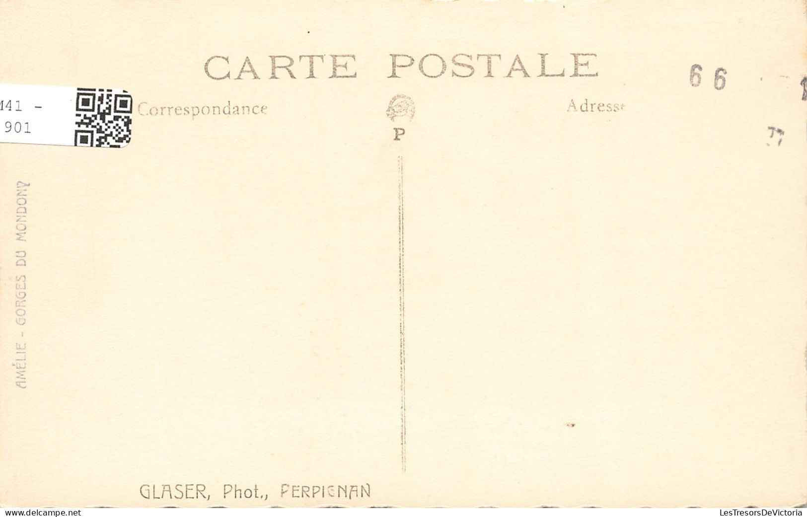 FRANCE - Amélie - Gorges Du Mondony - Carte Postale Ancienne - Amélie-les-Bains-Palalda