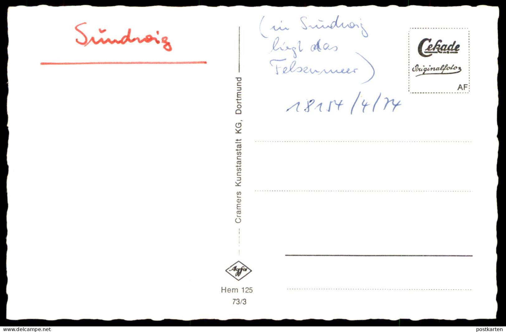 ÄLTERE POSTKARTE HEMER SUNDWIG SAUERLAND PANORAMA TOTALANSICHT Ansichtskarte AK Cpa Postcard - Hemer