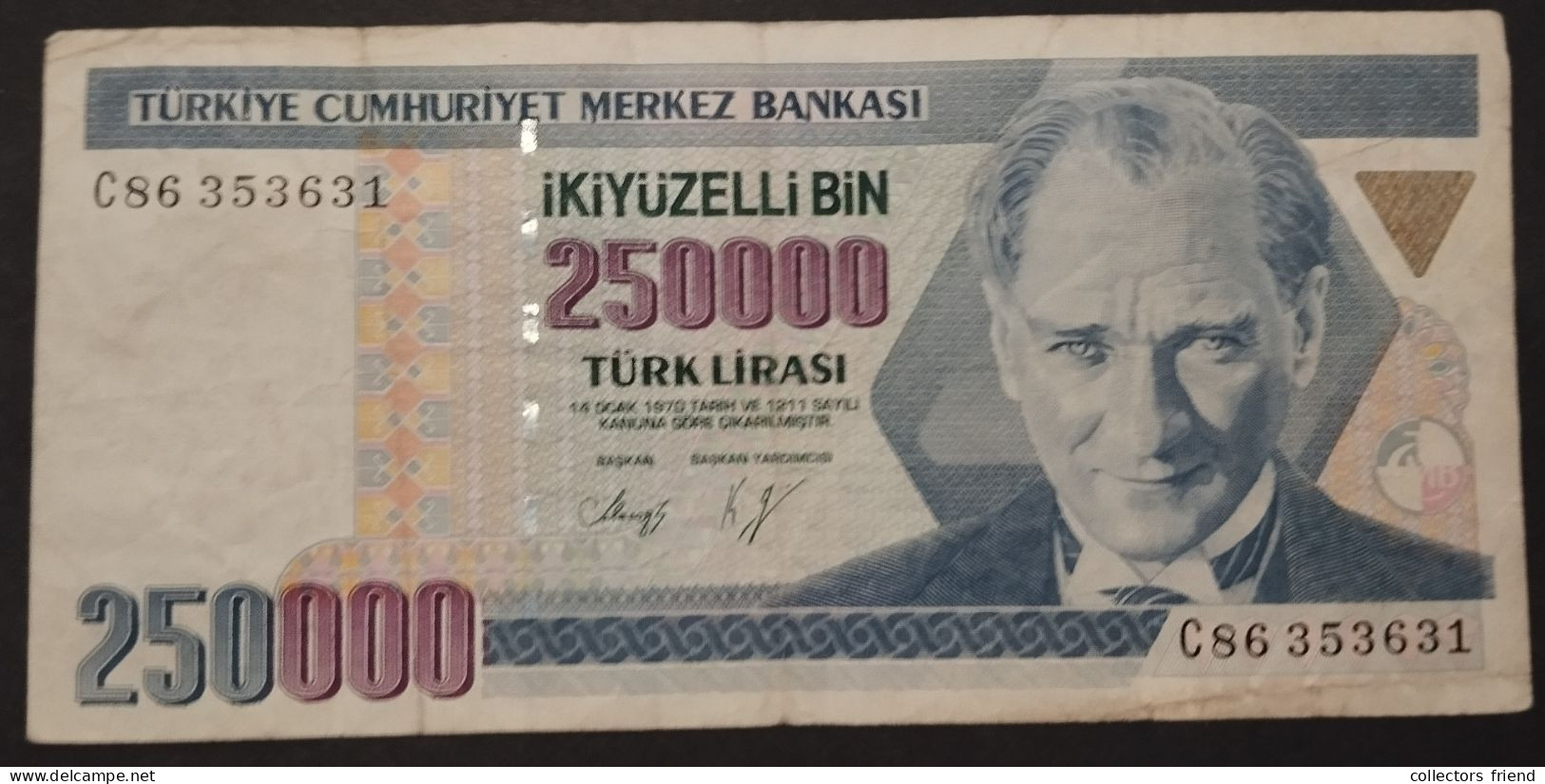 Turkey - 250 000 Lira 1970 - Türkei