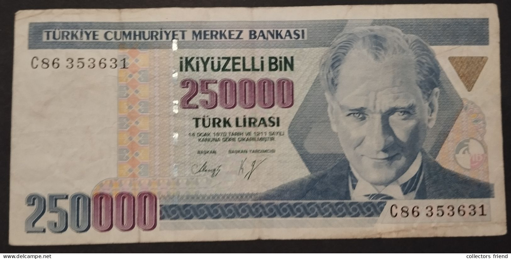 Turkey - 250 000 Lira 1970 - Turquie
