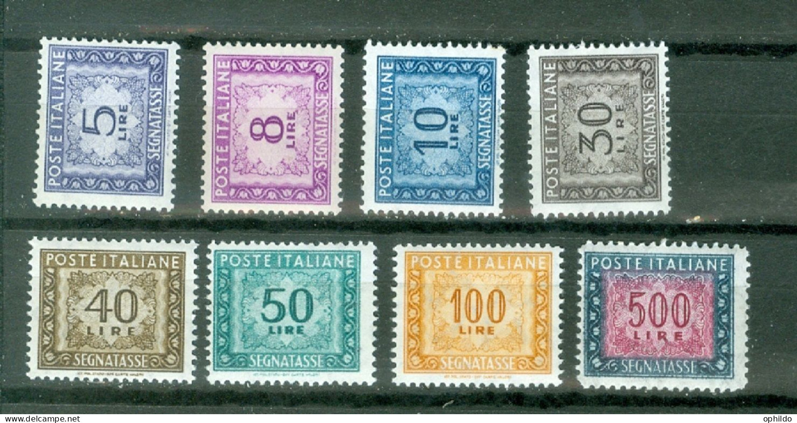 Italie  Taxe  Yvert  79/87  Sauf 82/83 Ou  Sassone  111/120 Sauf 114/115  * *   TB    Filigrane  étoile - Taxe