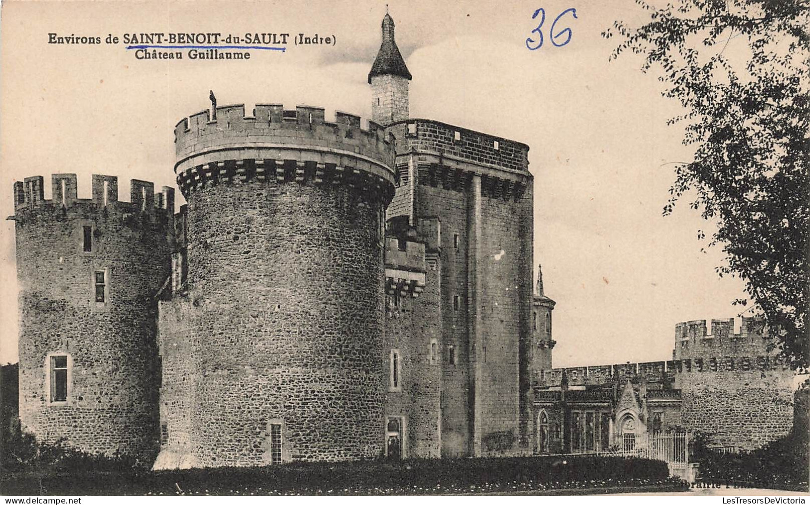 FRANCE - Environs De Saint Benoit Du Sault (Indre) - Vue Générale Du Château Guillaume - Carte Postale Ancienne - Le Blanc