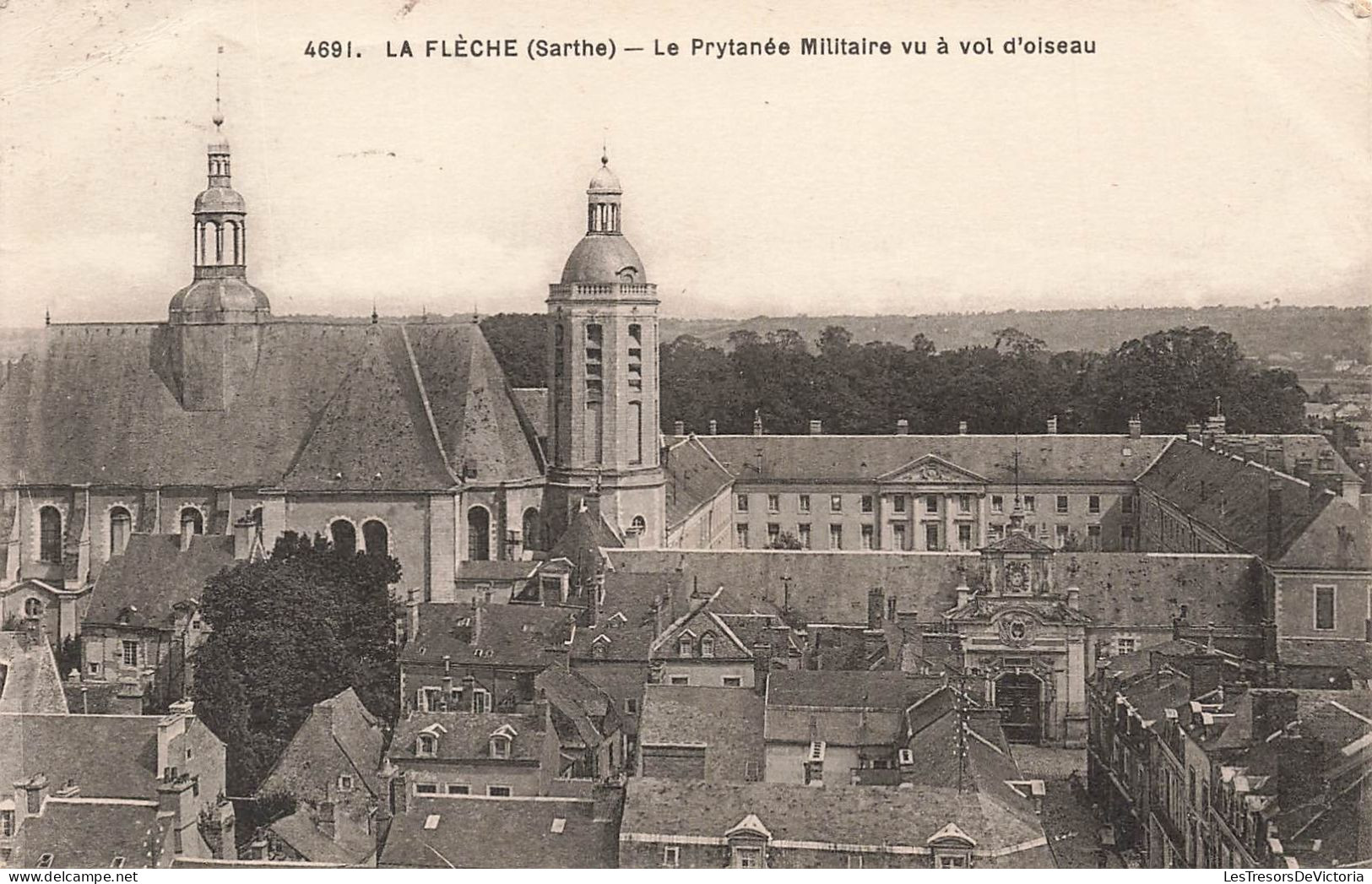 FRANCE - La Flèche - Vue Sur Le Prytanée Militaire Vu à Vol D'oiseau - Carte Postale Ancienne - La Fleche