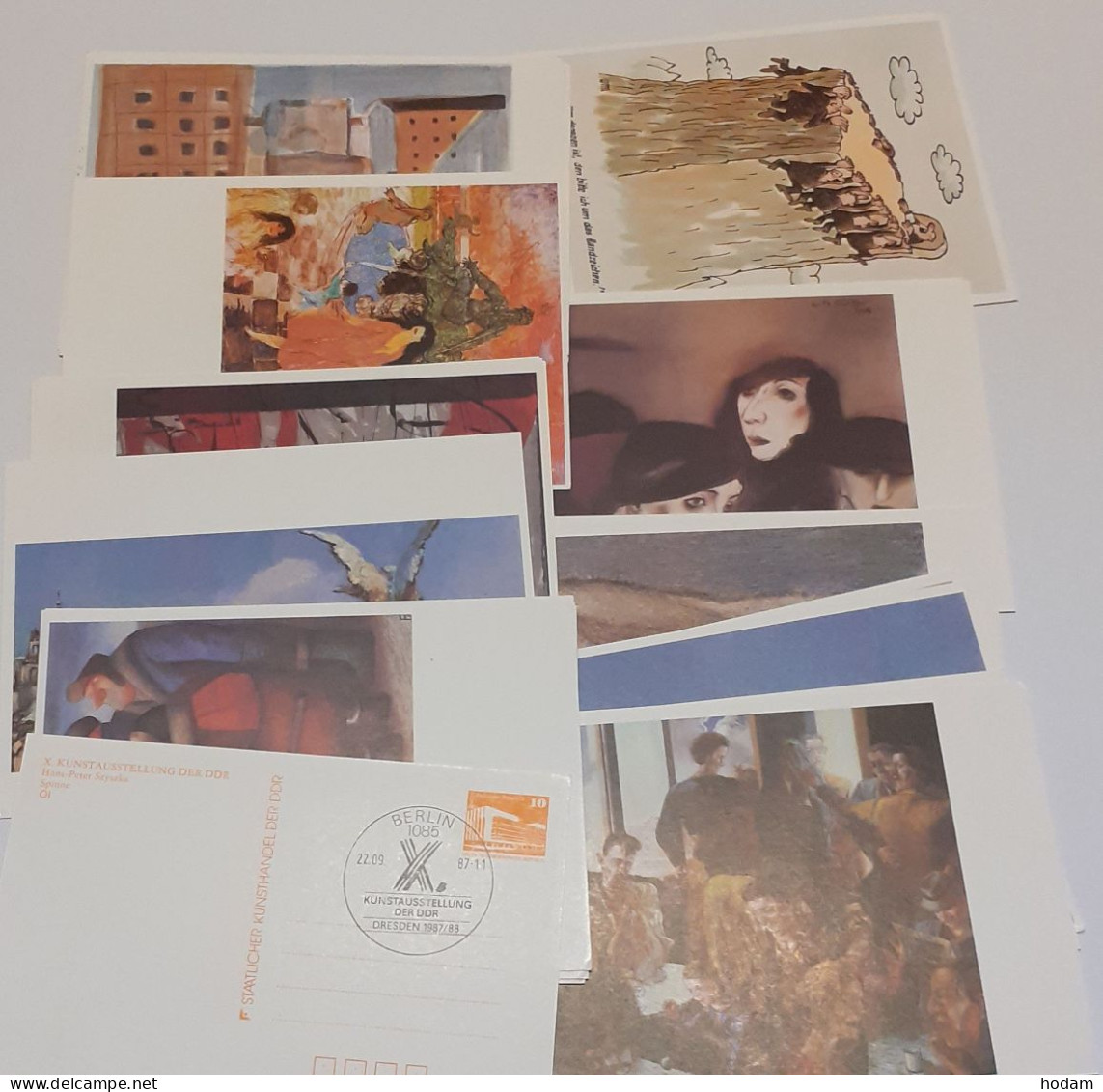 "10. Kunstausstellung", 1987, Kplt. Set. Mit 32 Karten, Alle Pass. SSt. - Postales Privados - Usados