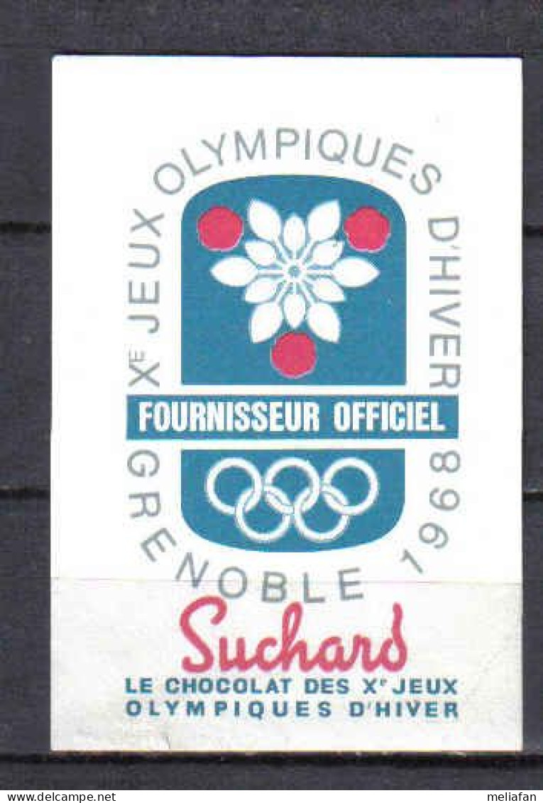 P797 - VIGNETTE CHOCOLAT SUCHARD - JEUX OLYMPIQUES HIVER 1968 GRENOBLE - Sonstige & Ohne Zuordnung