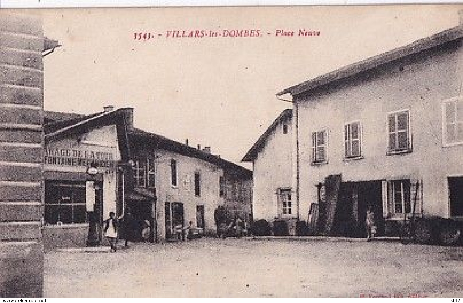 VILLARS LES DOMBES                 PLACE NEUVE.       GARAGE DE LA TOUR    POMPE A ESSENCE - Villars-les-Dombes