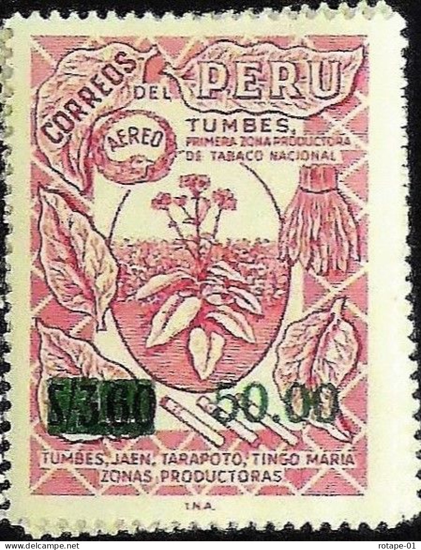 Peru/Pérou  1976  YT N°PE A421A Tabac Tumbes Surchargé - N** Cote 5€ - Pérou