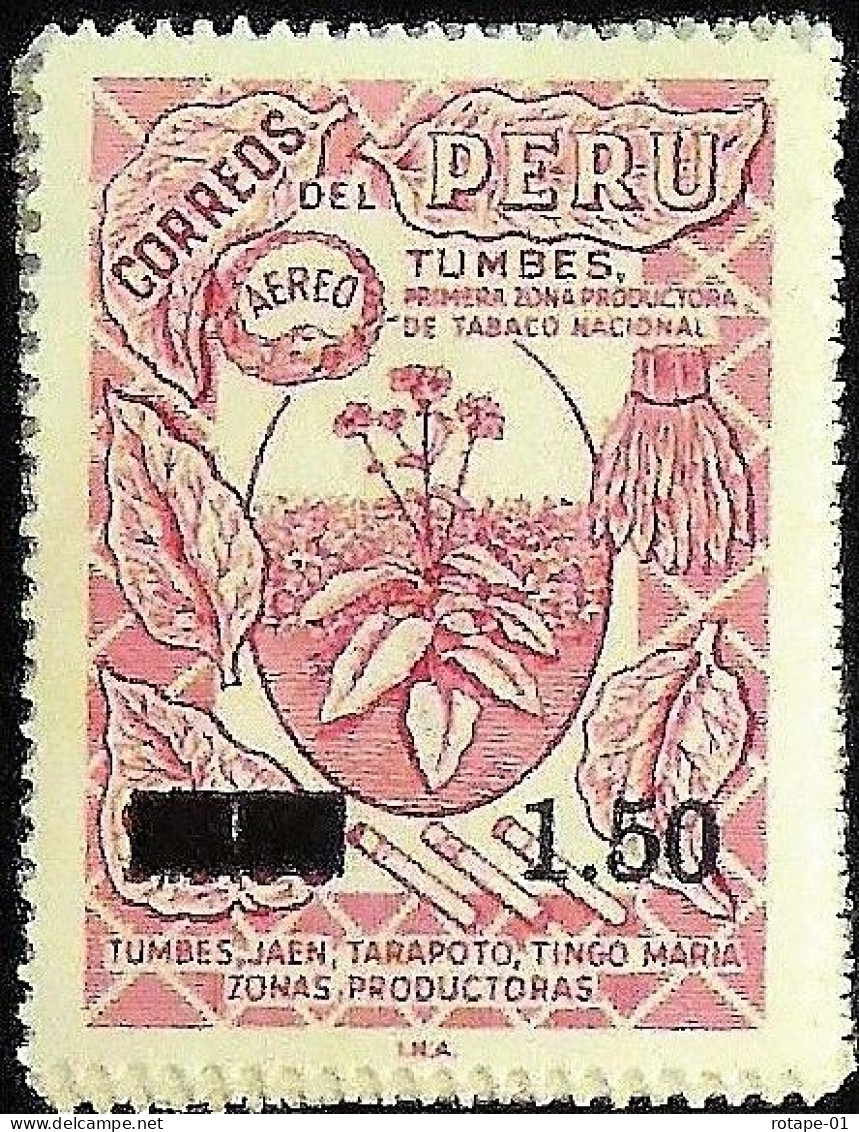 Peru/Pérou  1976  YT N°PE A411 Tabac Tumbes Surchargé - N** Cote 0.30€ - Pérou