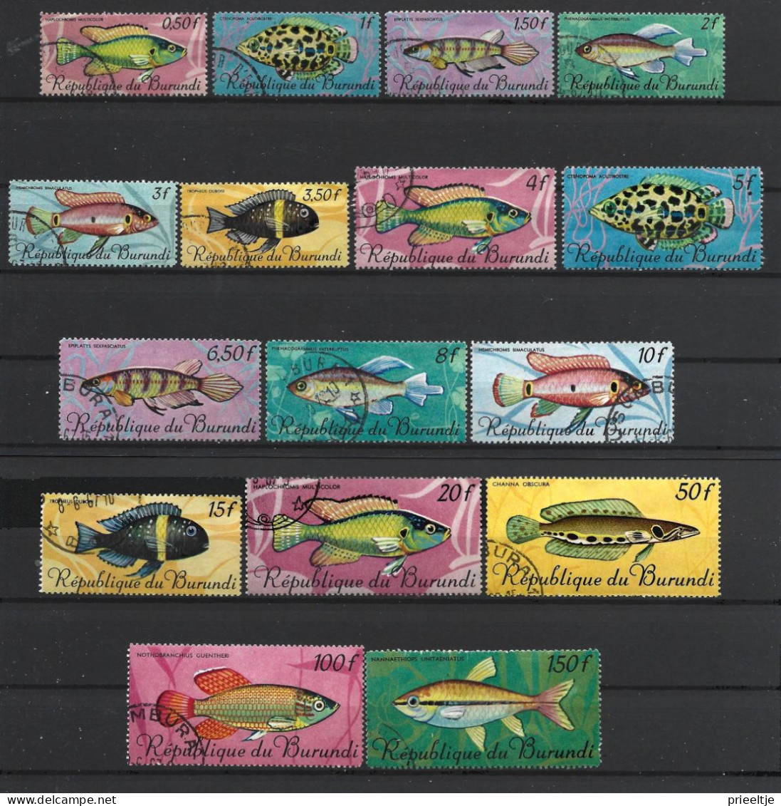 Burundi 1974 Fish Y.T. 217/232 (0) - Used Stamps