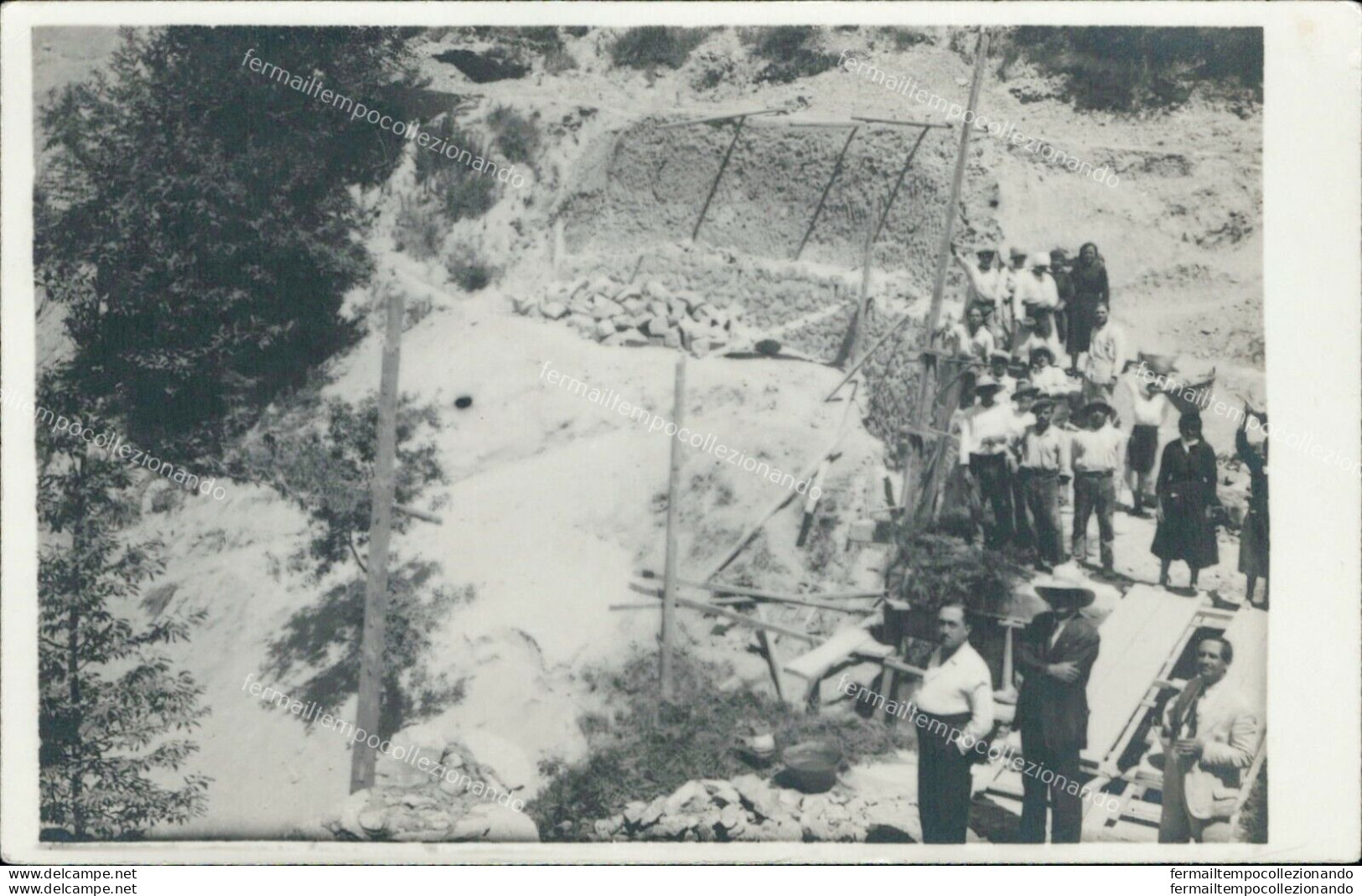 Ah307 Cartolina Fotografica Limpidi Lavori Provincia Di Vibo Valentia - Vibo Valentia