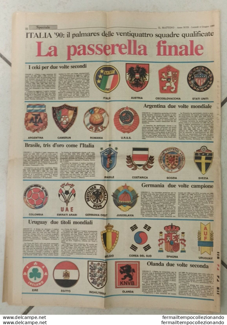 Bf Calcio Il Mattino Sport Maradona Aprira' Le Porte Di Italia 90 + Salernitana - Libros