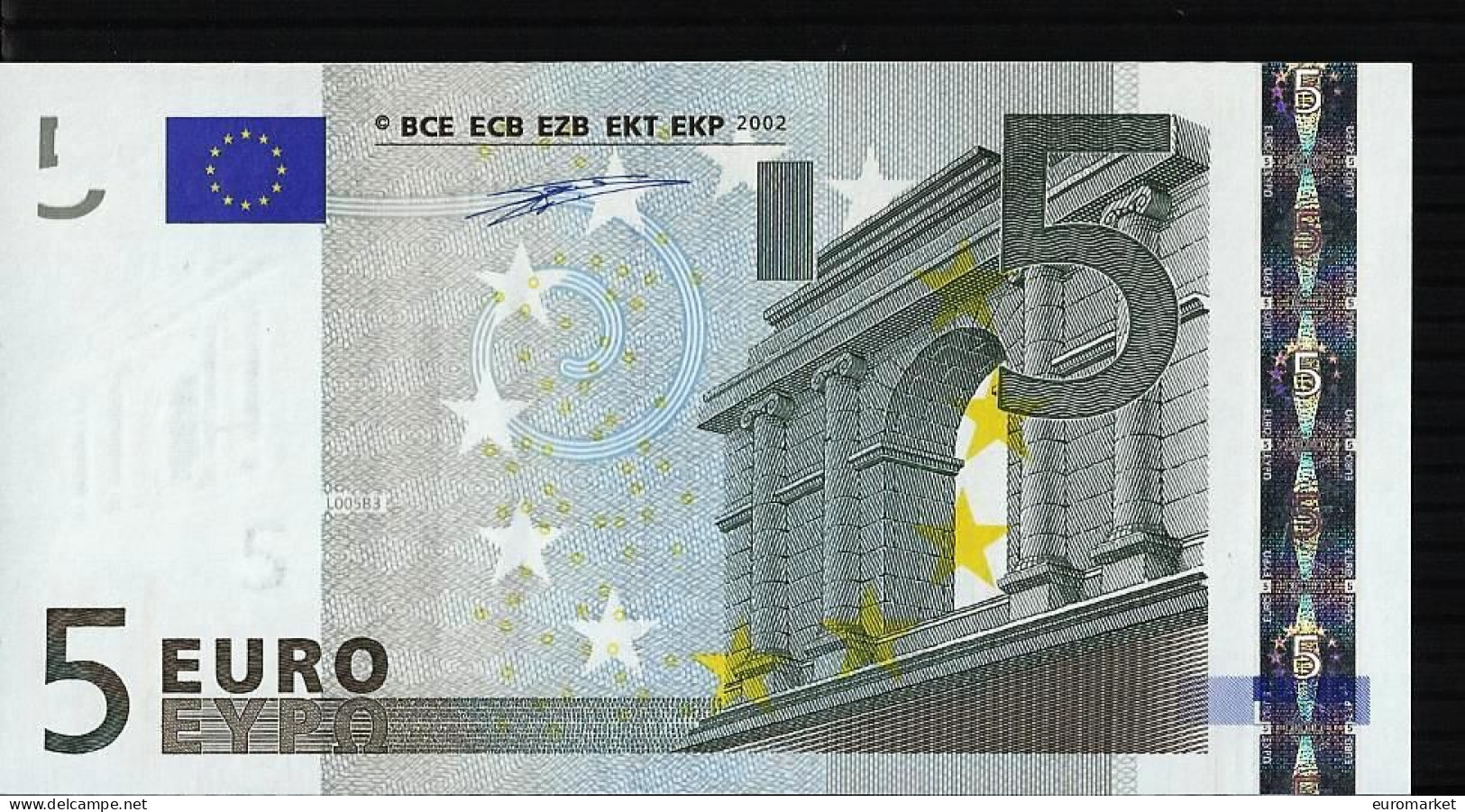 5 EURO "U" L005 FRANCE - FRANCIA UNC - FDS - NEUF DUISENBERG - 5 Euro