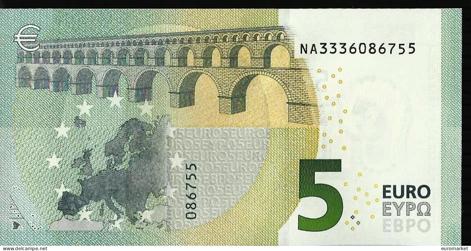 5 EURO "N" N015 AUTRICHE - AUSTRIA UNC - FDS - NEUF DRAGHI - 5 Euro