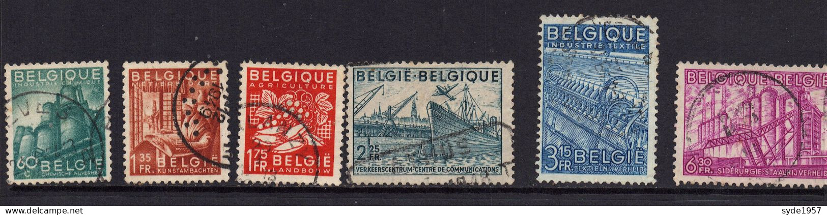 Belgique 1949 Propagande Pour Exportation Belge COB 761-766 (complet) Oblitérés - Cote > 4€ - Oblitérés