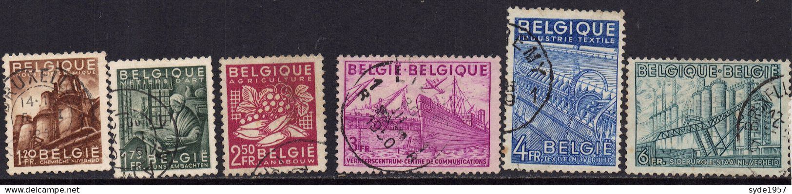 Belgique 1949 Propagande Pour Exportation Belge COB 767-772 (complet) Oblitérés - Gebruikt