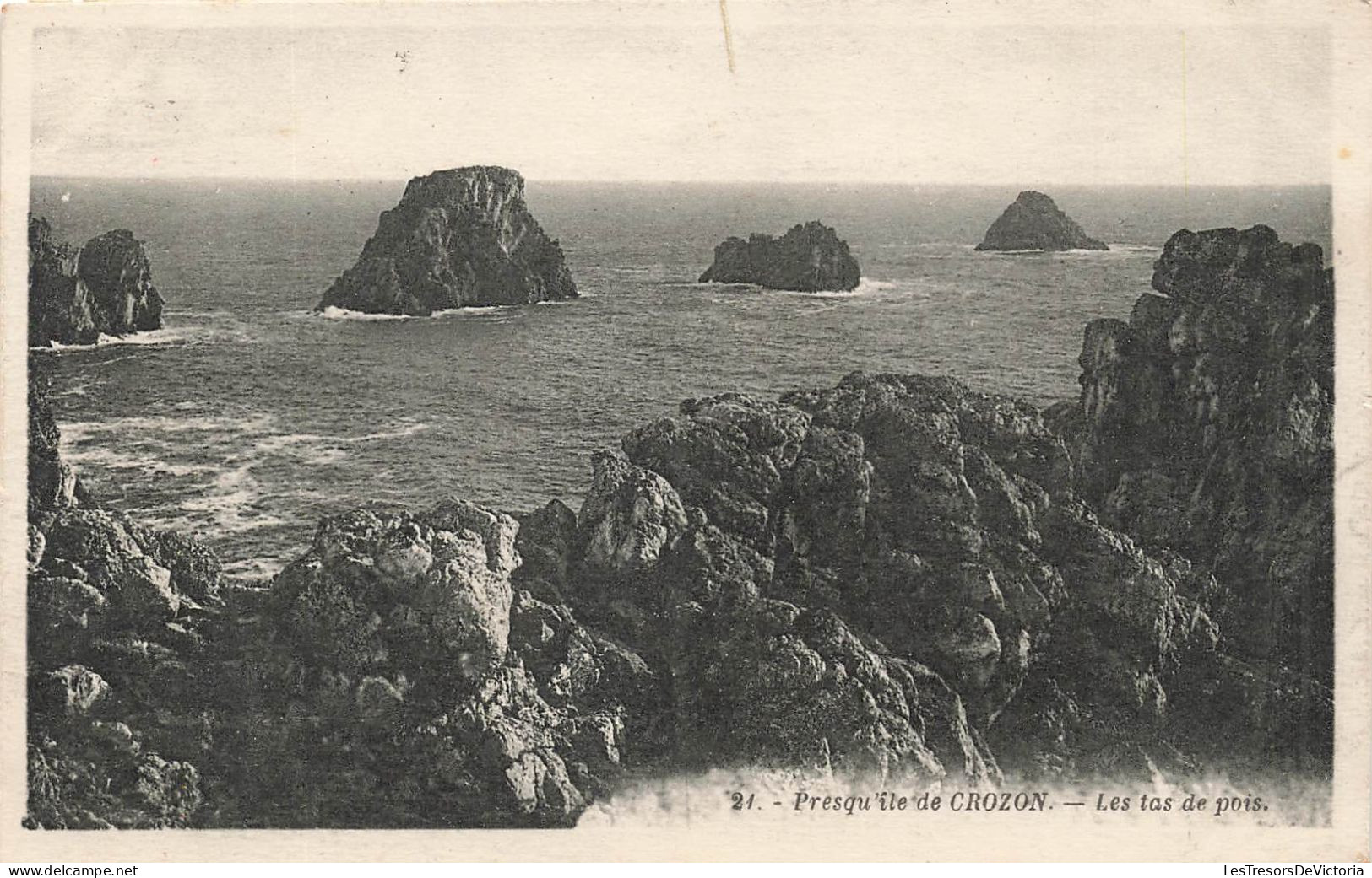 FRANCE - Presqu'île De Crozon - Vue Sur Les Tas De Pois - Carte Postale Ancienne - Crozon