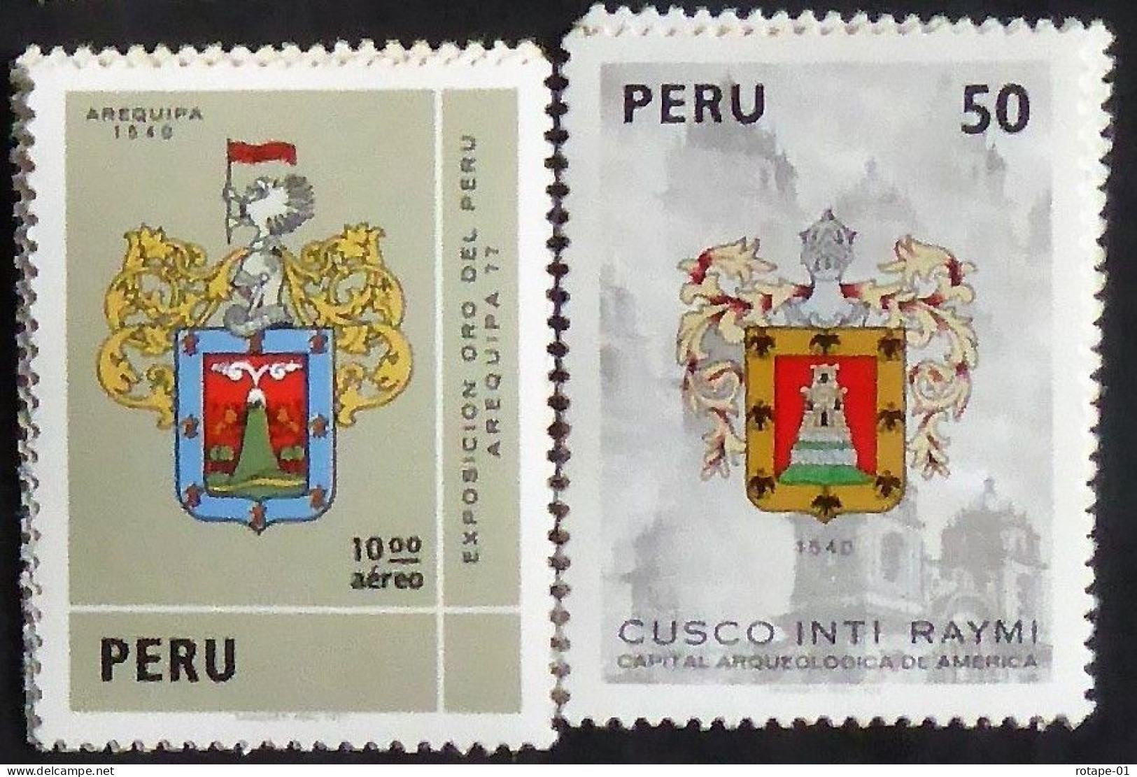 Peru/Pérou  1977-79  YT N°PE 663, A443 Blasons Arequipa & Cuzco - N** Cote 2€ - Pérou