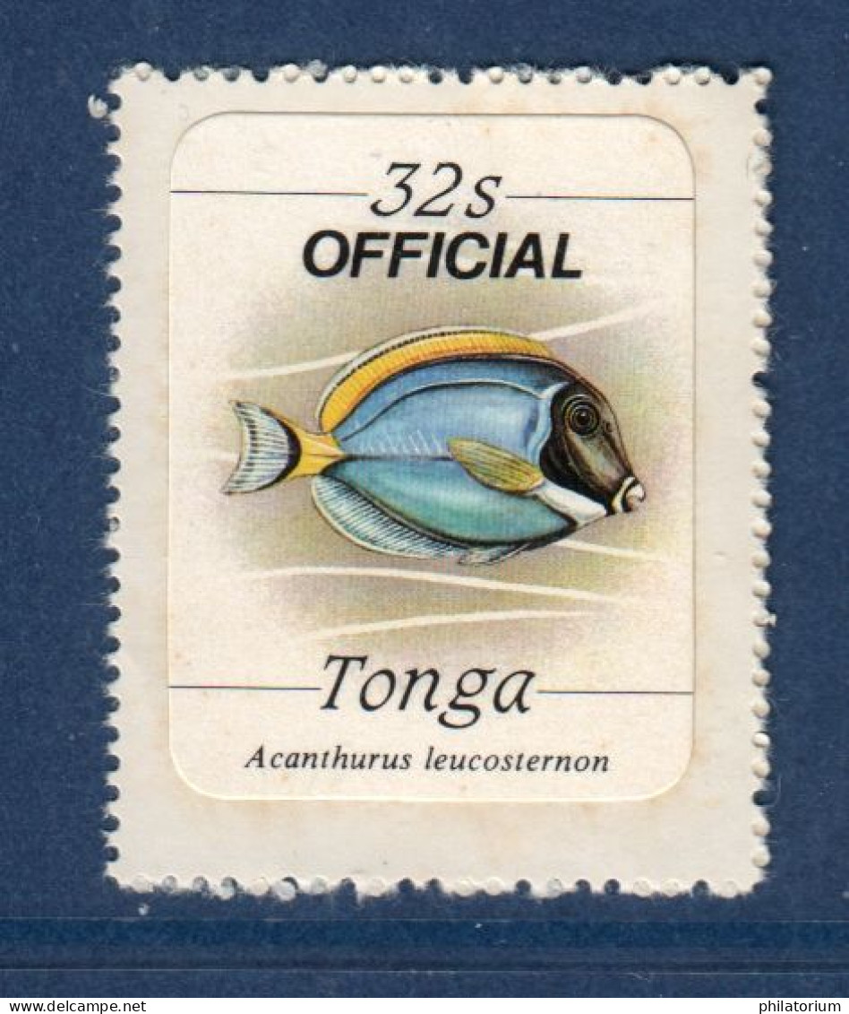 Tonga, **, Yv 570, Mi 884B, SG 876, Le Poisson Chirurgien à Poitrine Blanche (Acanthurus Leucosternon), - Tonga (1970-...)