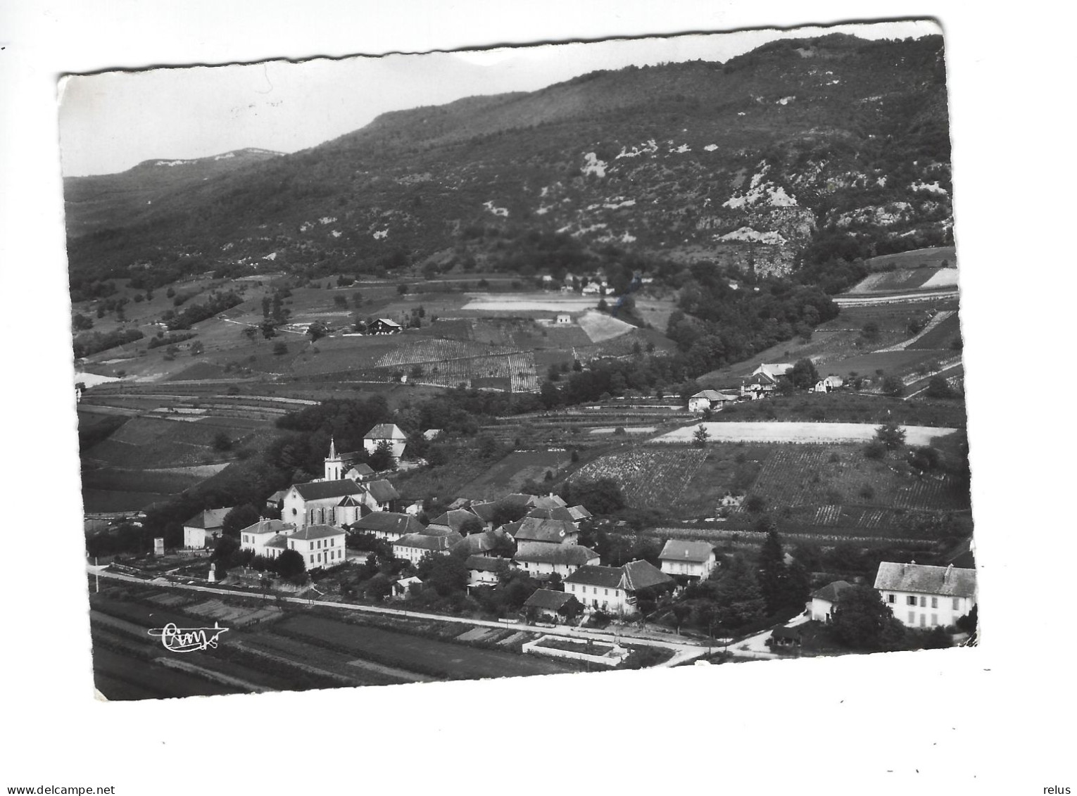 DEP. 73 RUFFIEUX VUE AERIENNE 22061-PANORAMIQUE-AU FOND LE MONT CLERGEON (alt. 1031 M) - Ruffieux