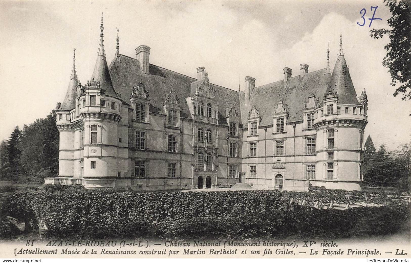 FRANCE - Azay Le Rideau (I Et L) - Château National (Monument Historique) - XVe Siécle - Carte Postale Ancienne - Azay-le-Rideau