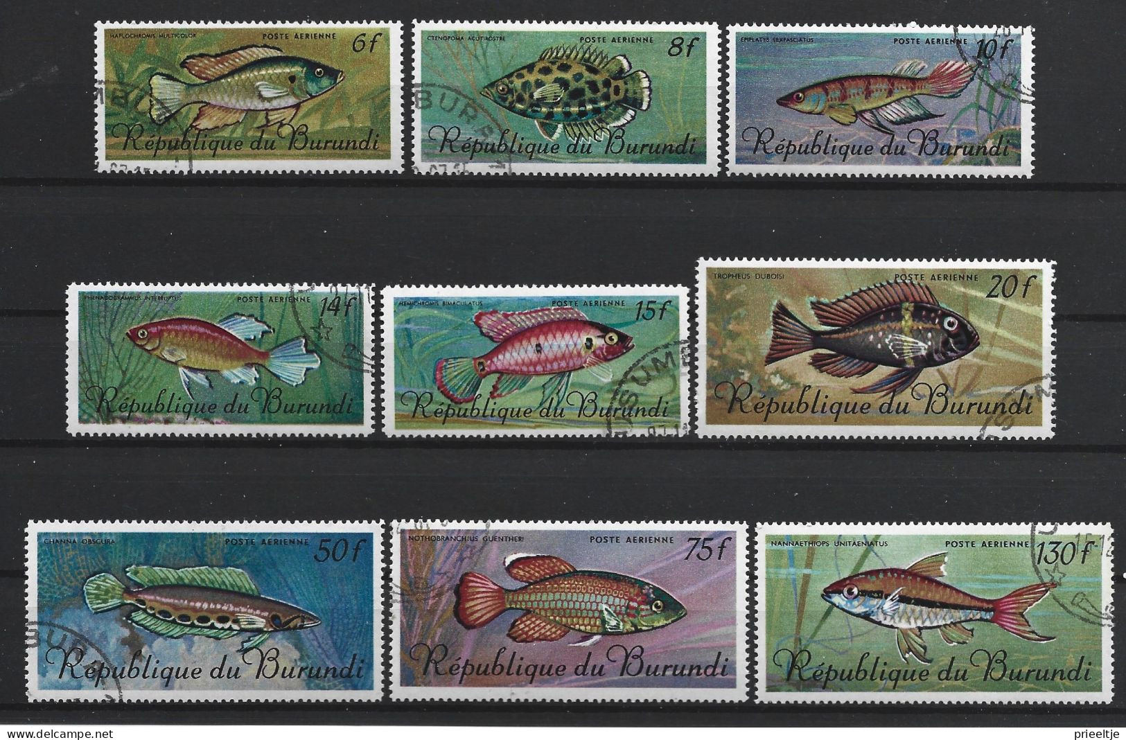 Burundi 1967 Fish Y.T. A62/70 (0) - Used Stamps