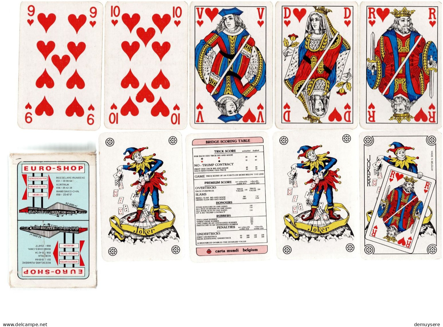 54 SPEELKAARTE  - EURO-SHOP ROESELARE RUMBEKE - 54 CARTES À JOUER - 54 Karten