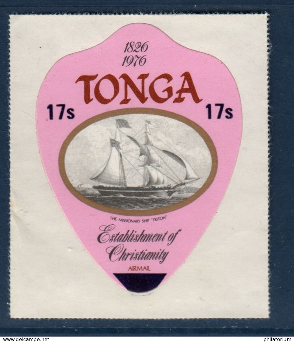 Tonga, **, Yv PA 224, Mi D 651, SG O 646, Arrivée Des Missionnaires à Bord Du "Triton" - Cristianismo