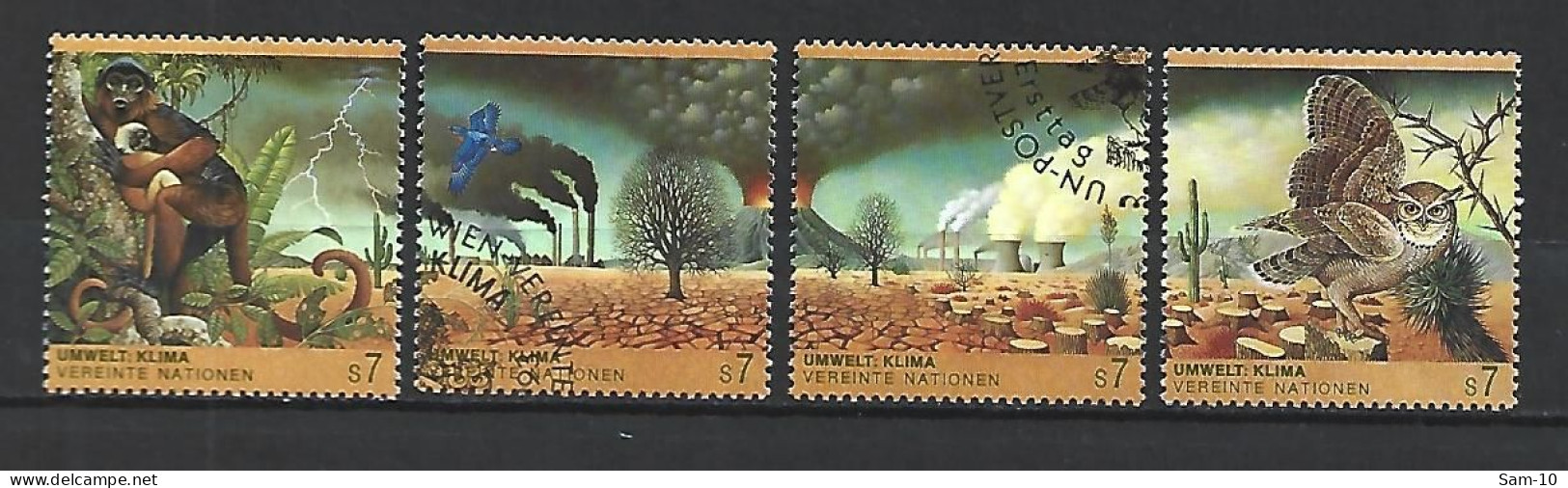 Timbre De Nations Unies Vienne Oblitéré N 176 / 179 - Used Stamps