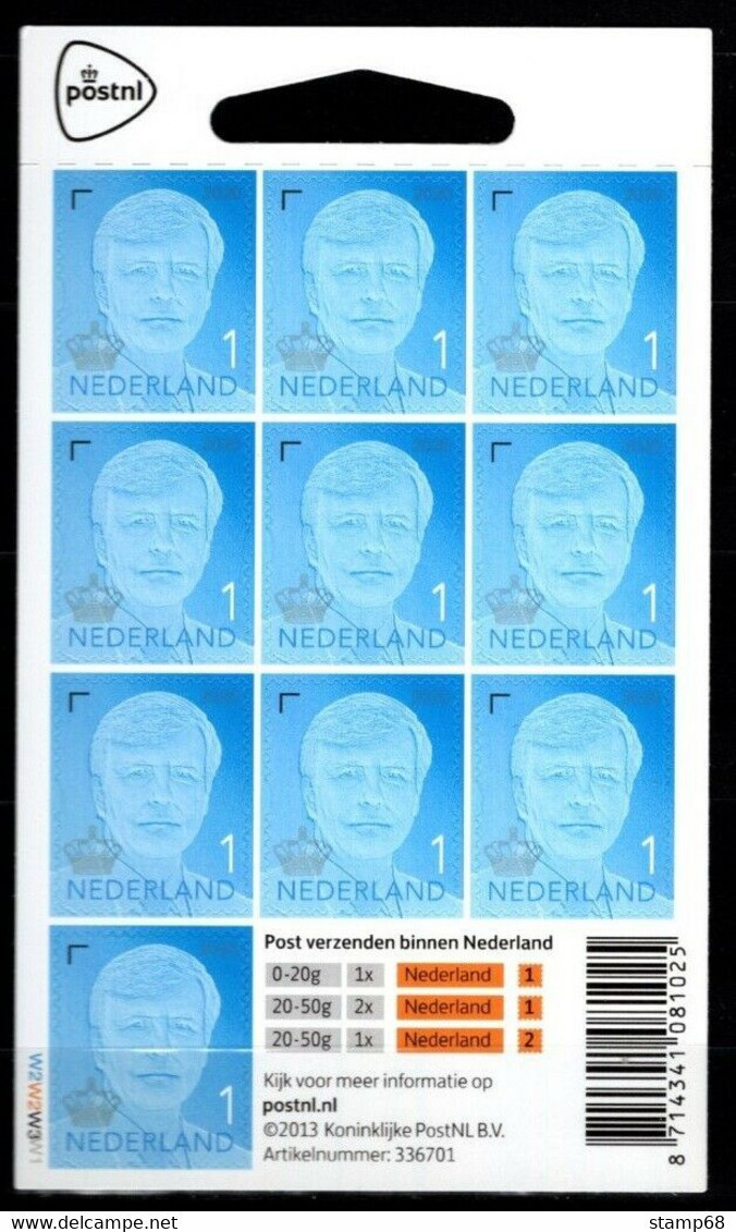 Nederland NVPH 3896 V3896 Vel Willem Alexander Jaartal 2020 Postfris MNH Netherlands - Ongebruikt