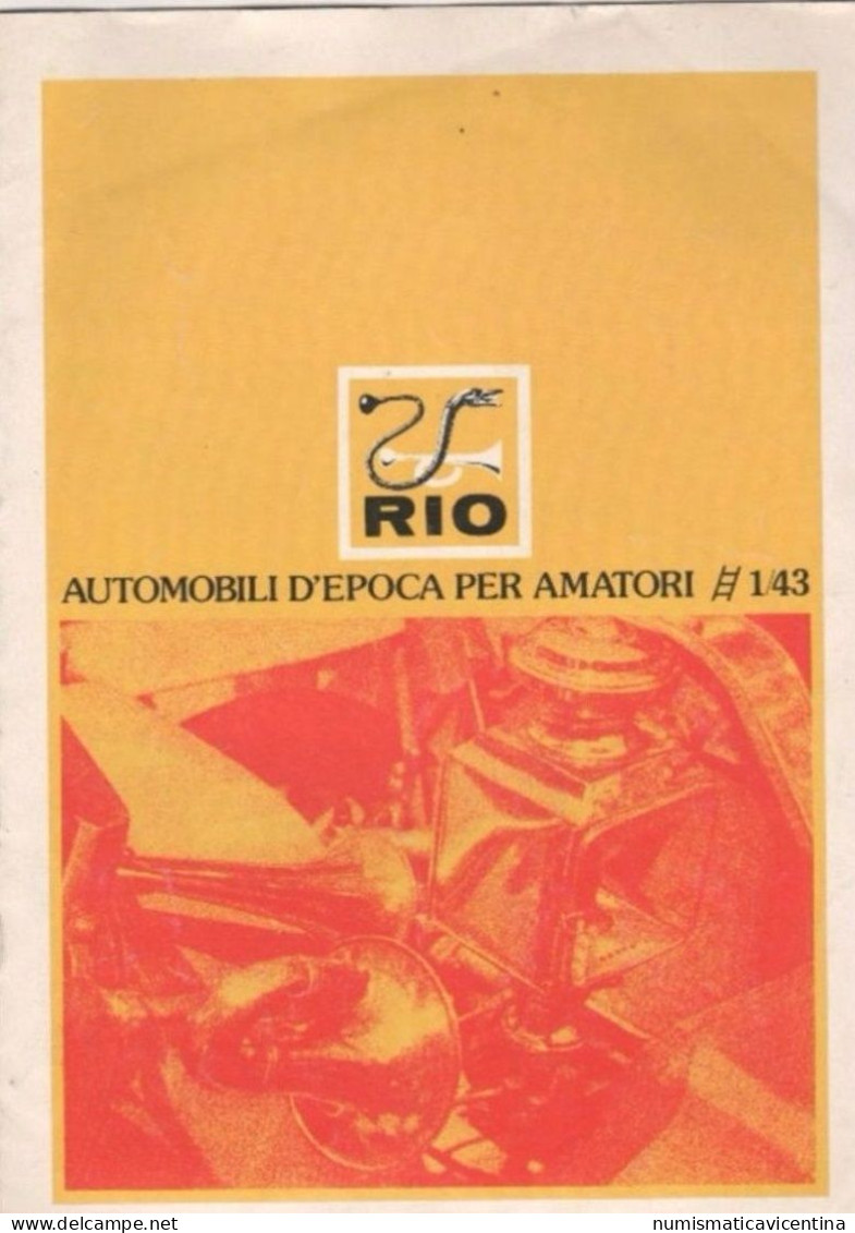 Automobili RIO Catalogo Modellini Auto Cars Modellismo Cars Catalogue 70's - Motores
