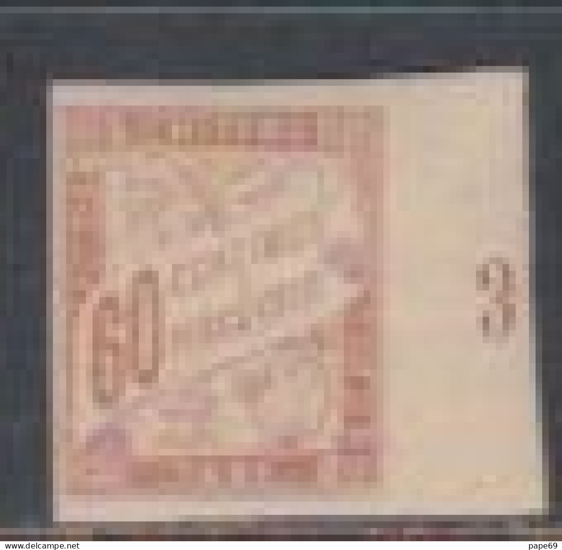 Colonies Françaises Timbres-Taxe  N° 24 X  : 60 C. Brun Jaunâtre Non Dentelé, Trace Charnière Sinon TB - Taxe