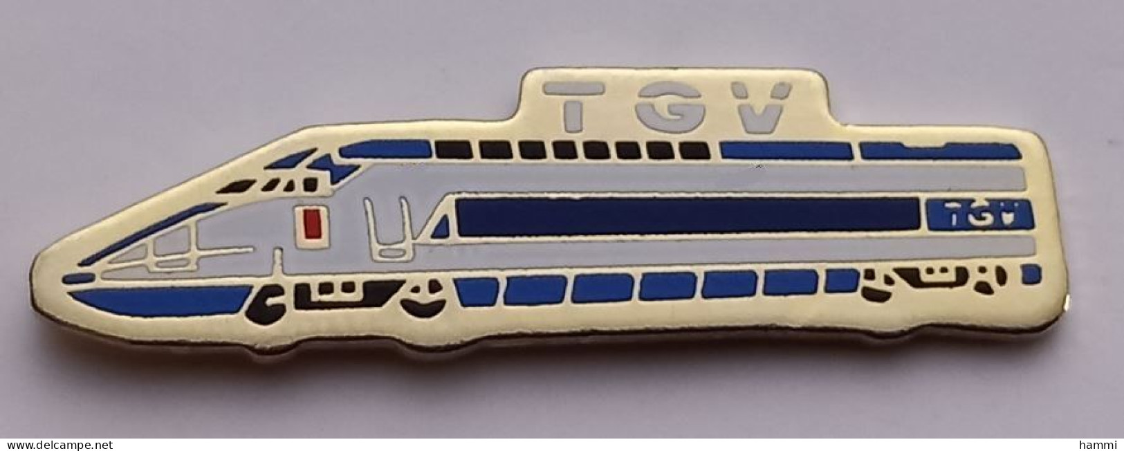 T104 Pin's Train TGV SNCF TGV Blanc Bleu Achat Immédiat - TGV