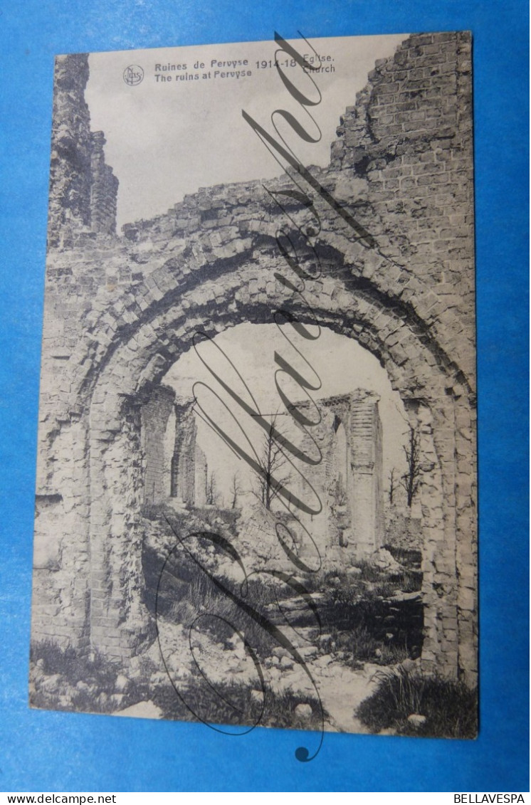 Pervijze  lot x 8 cpa Guerre WOI 1914-1918 Ruines  bombardement Ferme eglise  Route Furne Pervyse