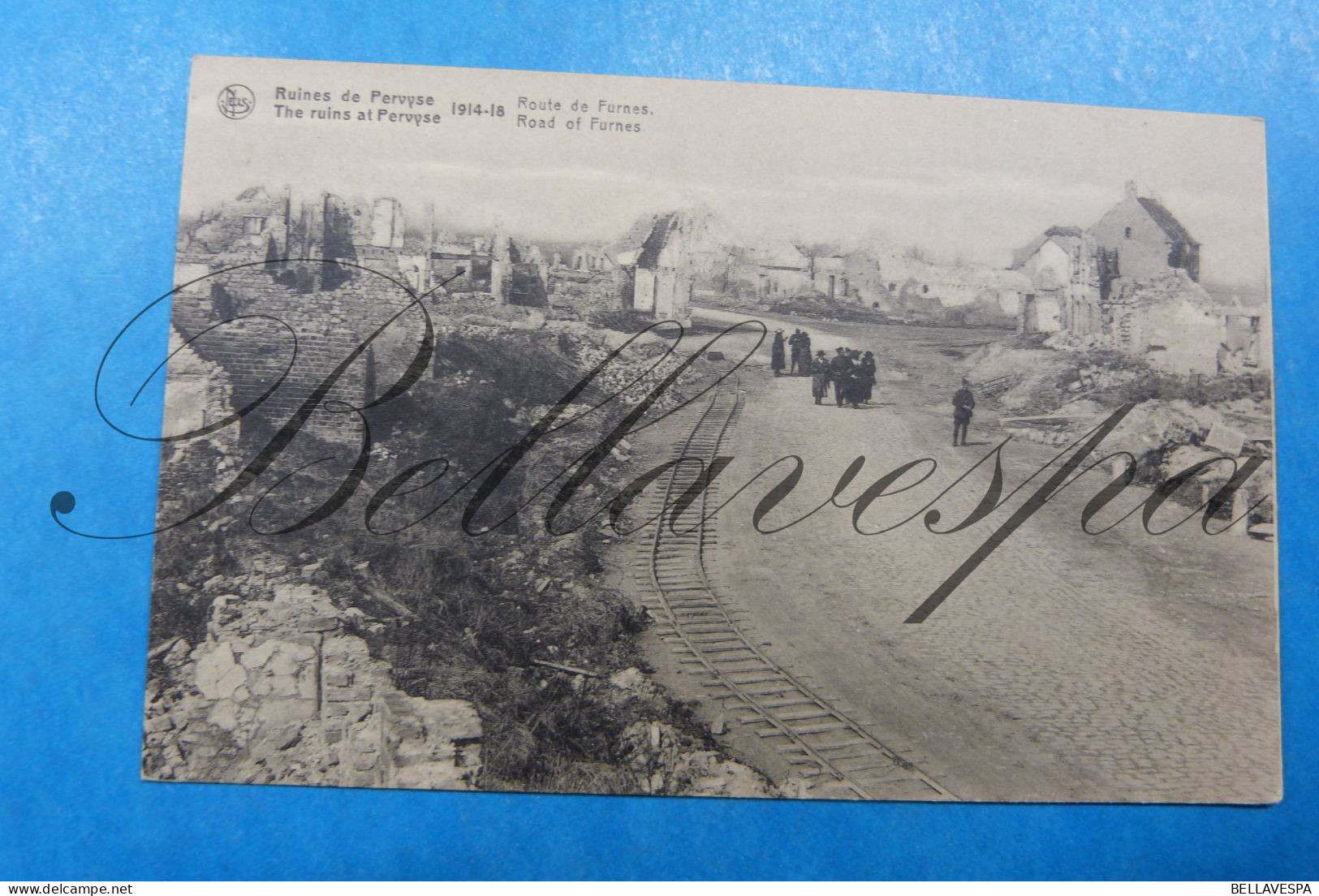 Pervijze  lot x 8 cpa Guerre WOI 1914-1918 Ruines  bombardement Ferme eglise  Route Furne Pervyse