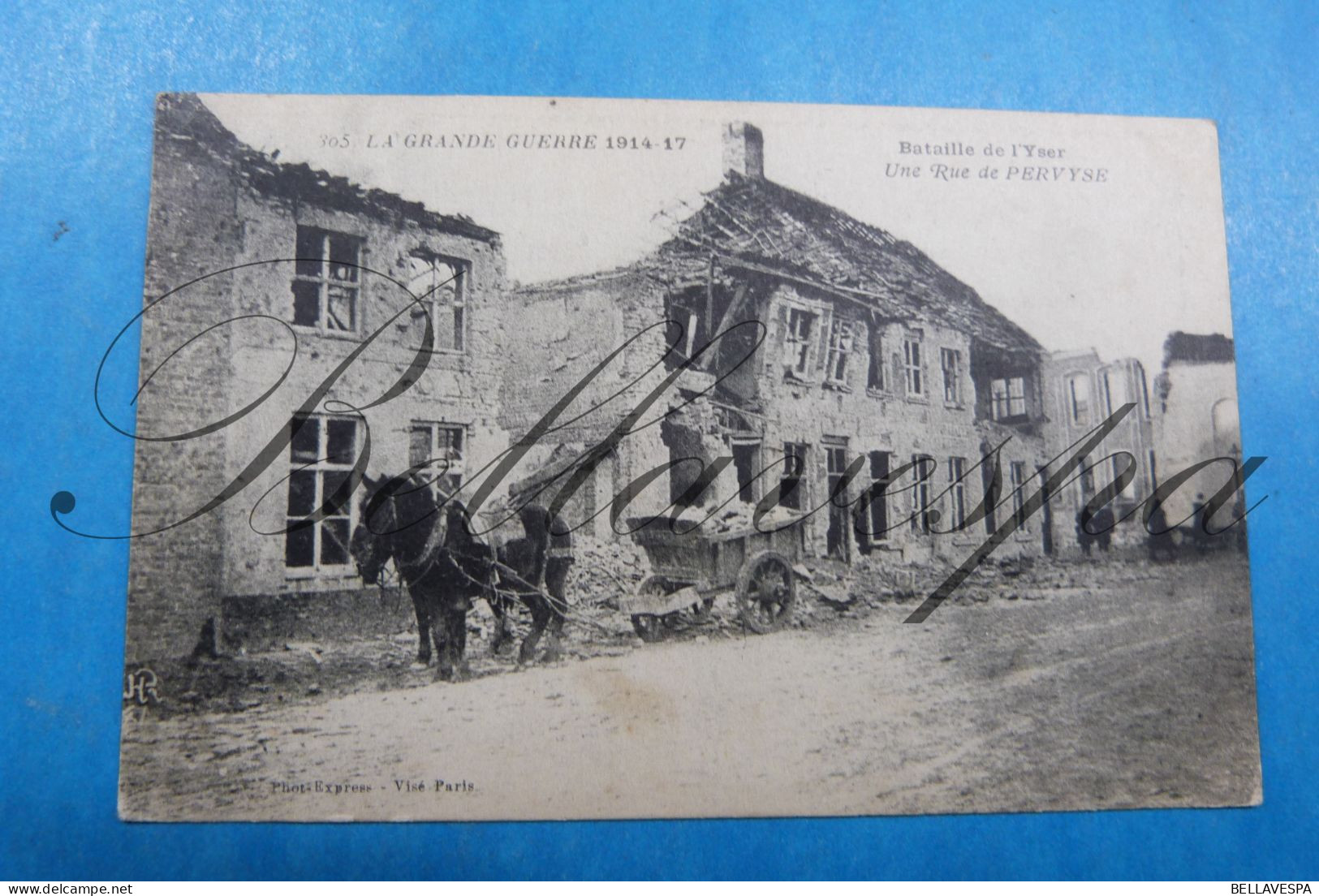 Pervijze  lot x 8 cpa Guerre WOI 1914-1918 Ruines  bombardement Ferme eglise  Route Furne Pervyse