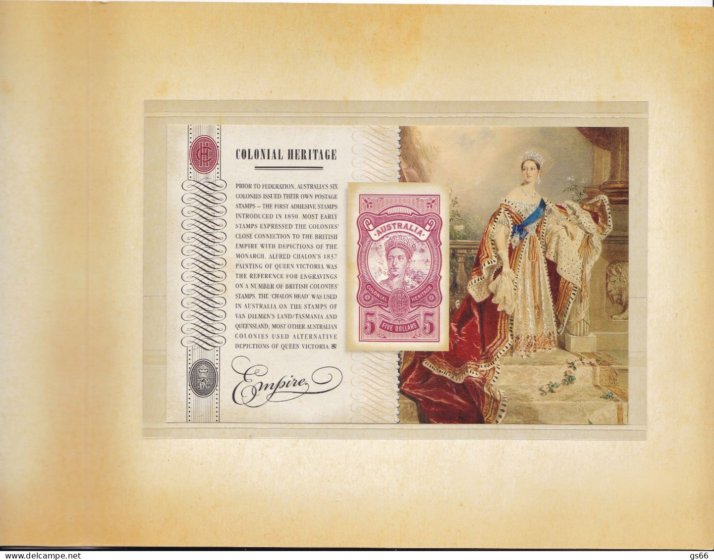 Australia, 2010,  3375 Block 101 II B, MNH **,   $5 Victoria Chalon Head Portrait Sheet - Mint Stamps