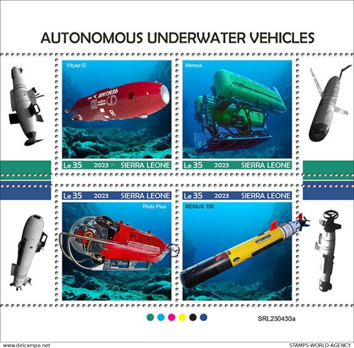2024-02 - SIERRA LEONE- UNDERWATER VEHICULES           4V  MNH** - Submarinos