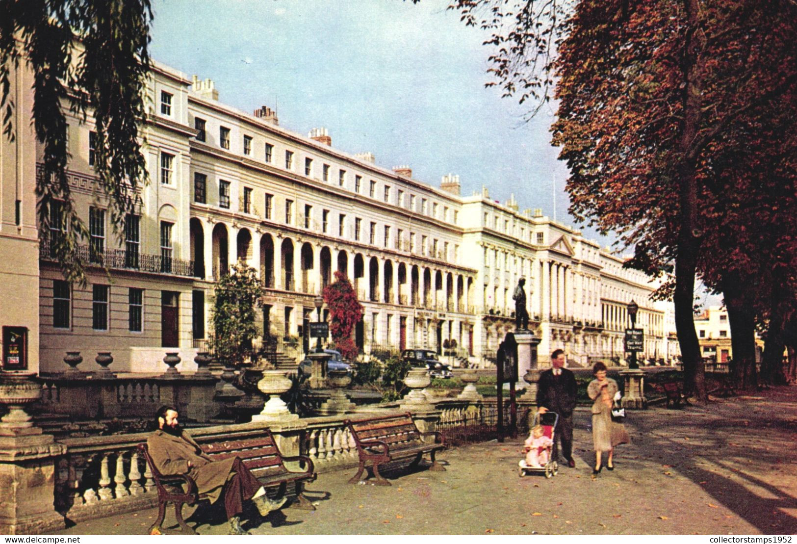 CHELTENHAM, GLOUCESTERSHIRE, ARCHITECTURE, PARK, CARS, STARS, ENGLAND, UNITED KINGDOM, POSTCARD - Cheltenham