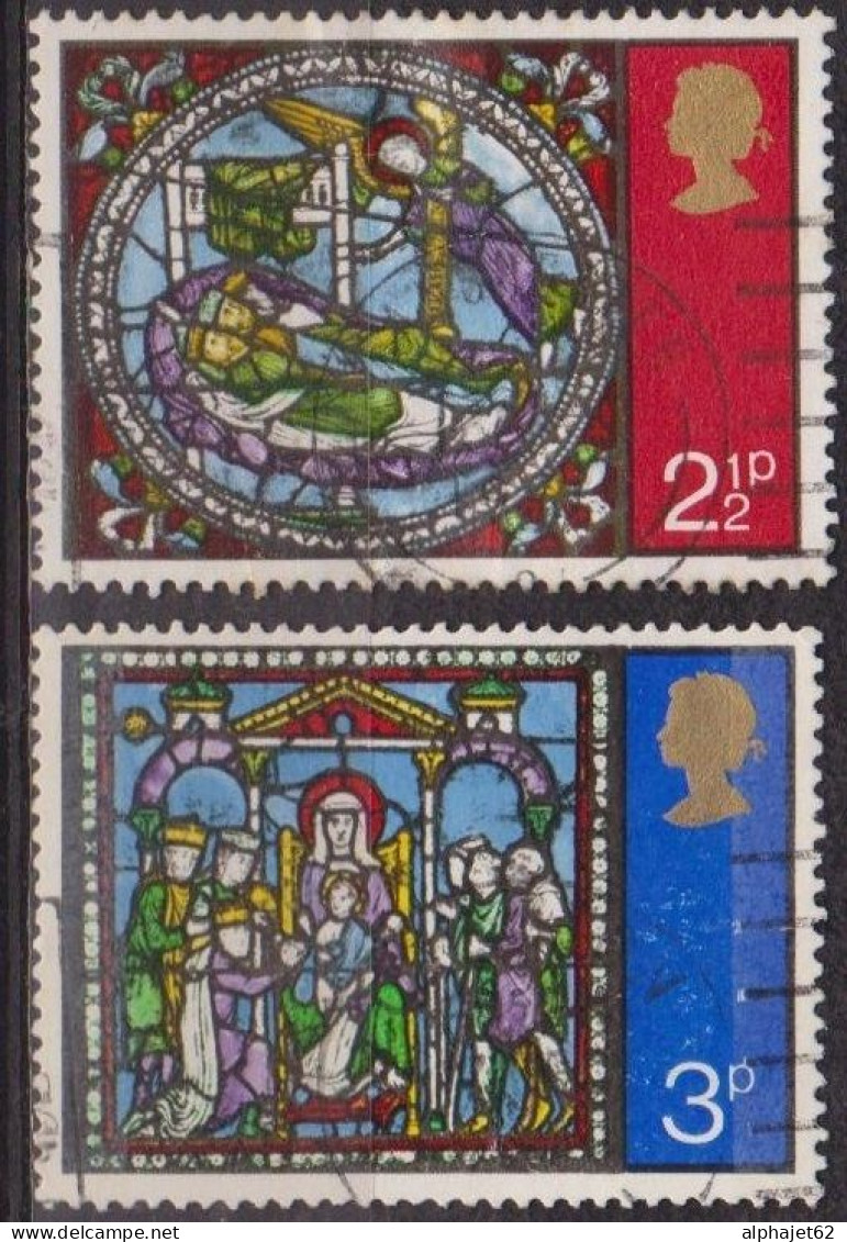 Vitraux De La Cathédrale De Canterbury - GRANDE BRETAGNE - Le Reve, L'adoration, Rois Mages - N° 650-651 - 1971 - Used Stamps