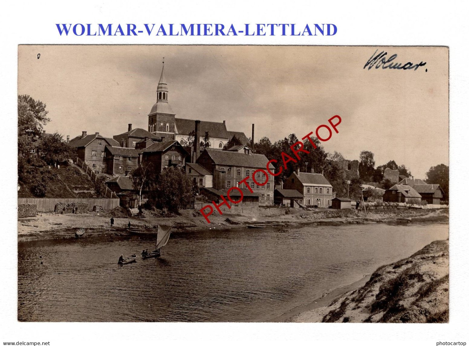 WOLMAR-VALMIERA-1918-CARTE PHOTO Allemande-GUERRE 14-18-1 WK-Militaria-LETTLAND-Feldpost- - Lettland