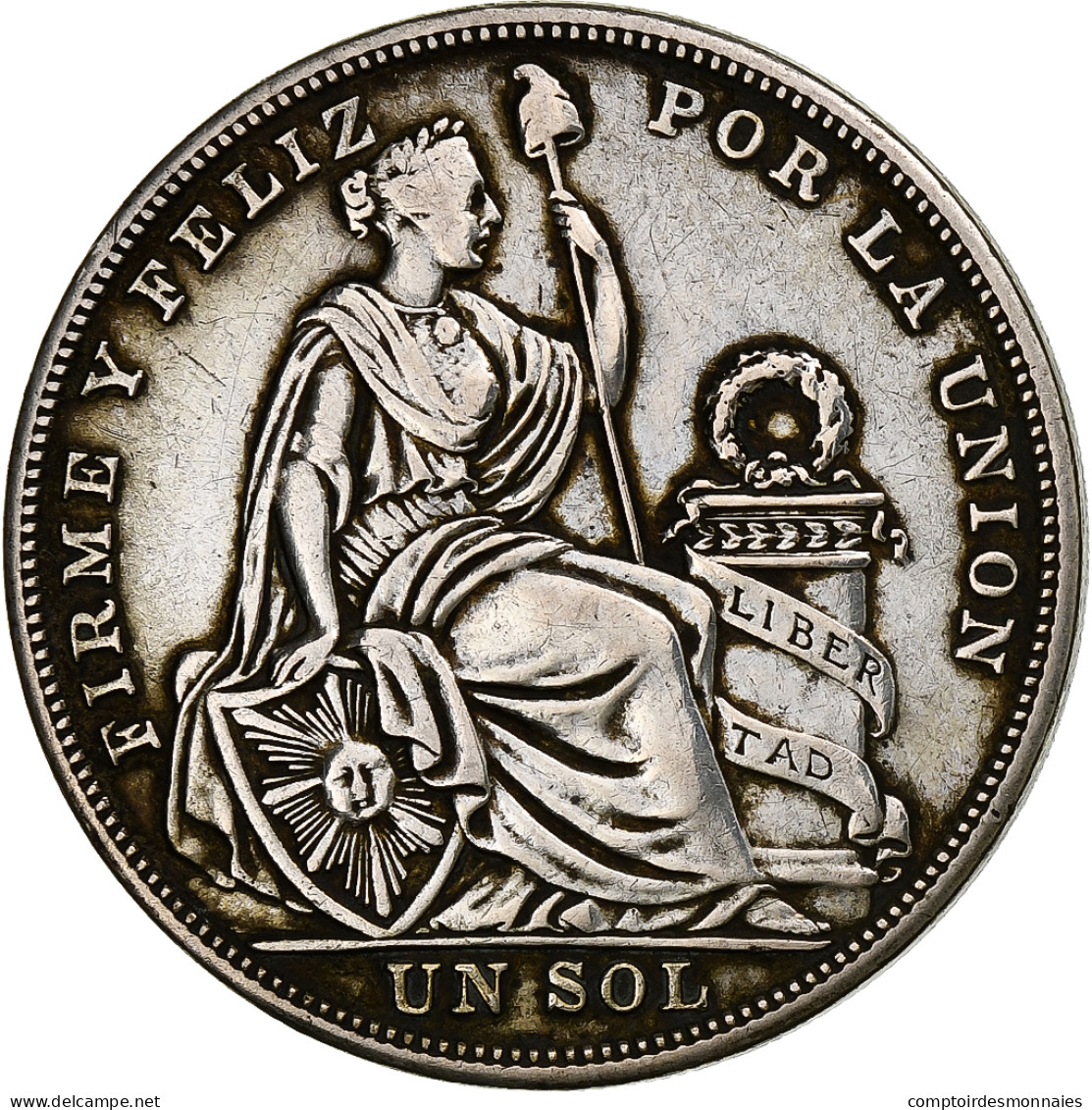 Pérou, Sol, 1926, Philadelphie, Argent, SPL, KM:218.1 - Pérou