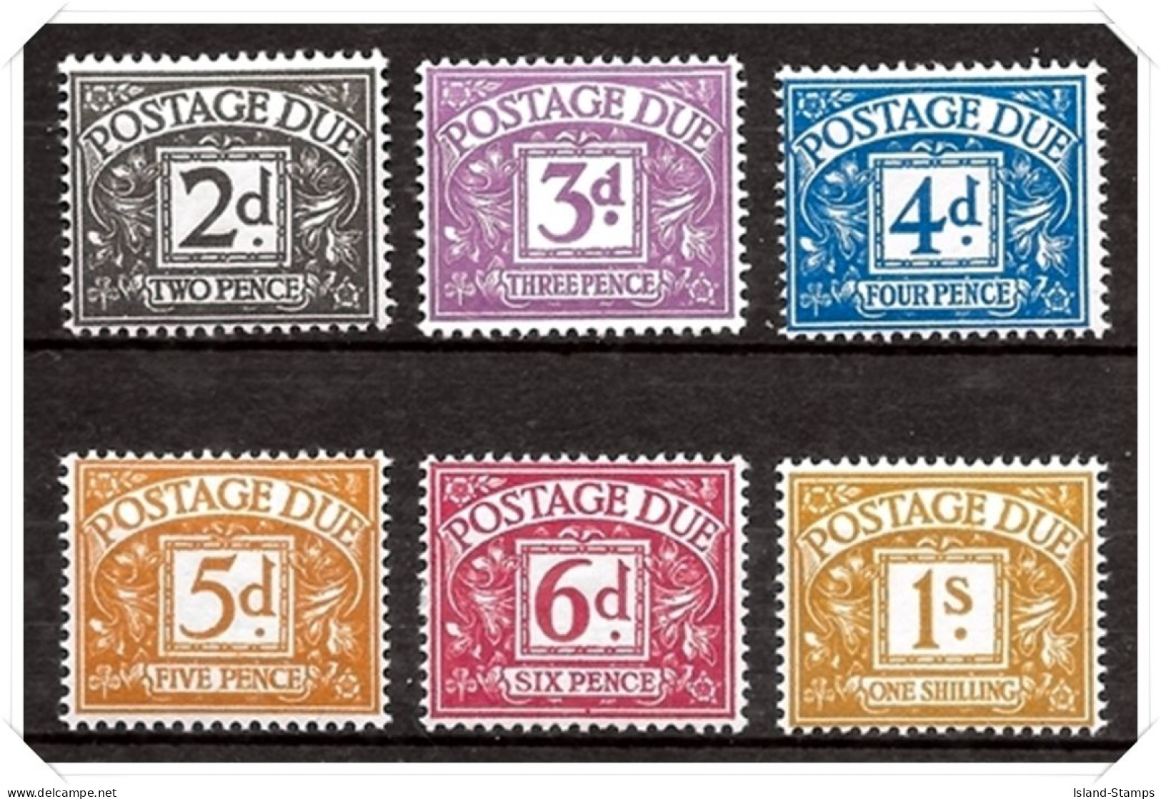 D69-74 1968 1969 No Watermark Postage Dues Set Of 6 Mounted Mint Hrd2d - Strafportzegels