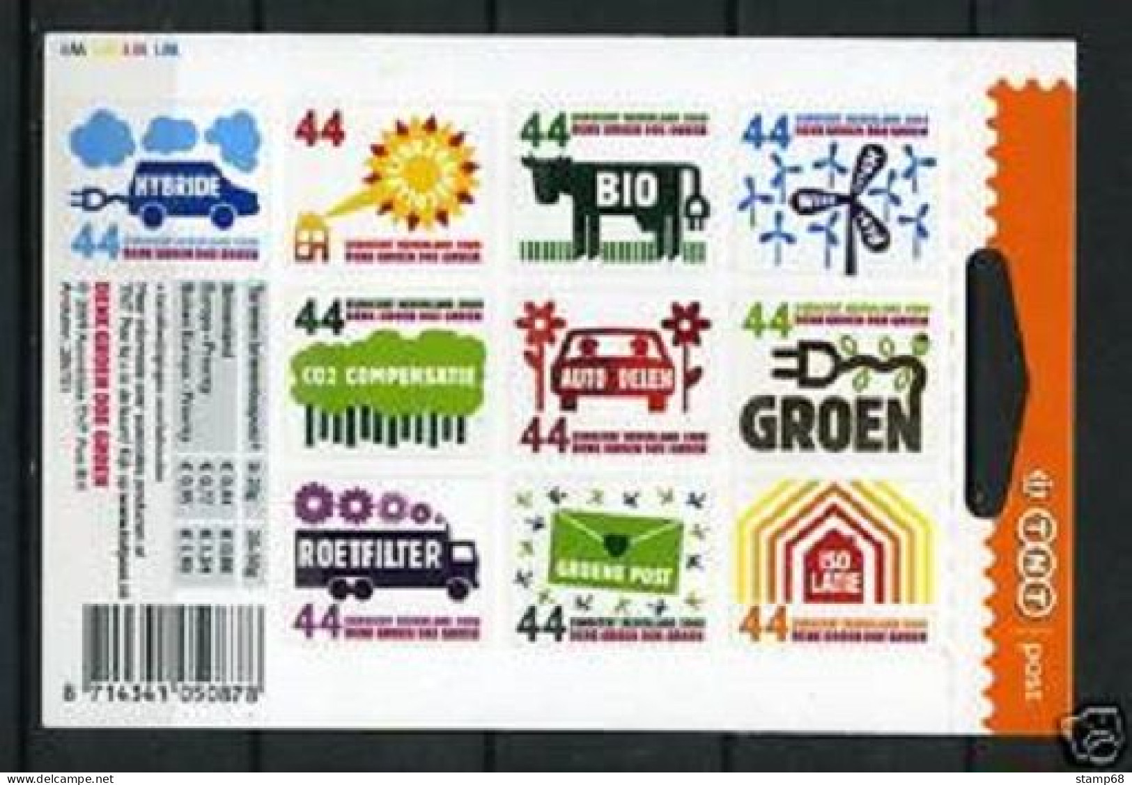 Nederland NVPH 2550-59 Vaa2550-59 Vel Denk Groen Doe Groen 2009 MNH Postfris Derde Druk - Autres & Non Classés