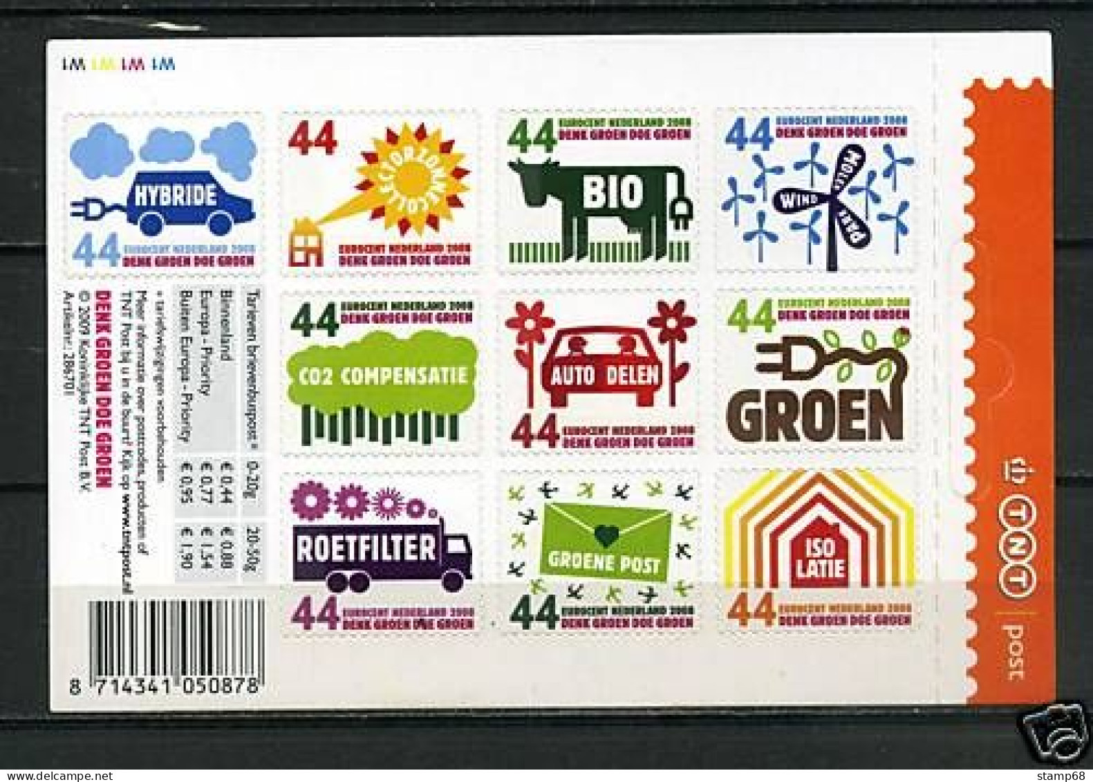 Nederland NVPH 2550-59 Va2550-59 Vel Denk Groen Doe Groen 2009 MNH Postfris Tweede Druk - Otros & Sin Clasificación