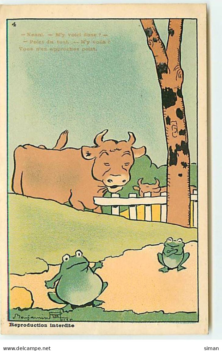 N°22305 - Illustrateur - B. Rabier - N°4 - Nenni - M'y Voici .... - Une Vache Et Deux Grenouilles - Rabier, B.