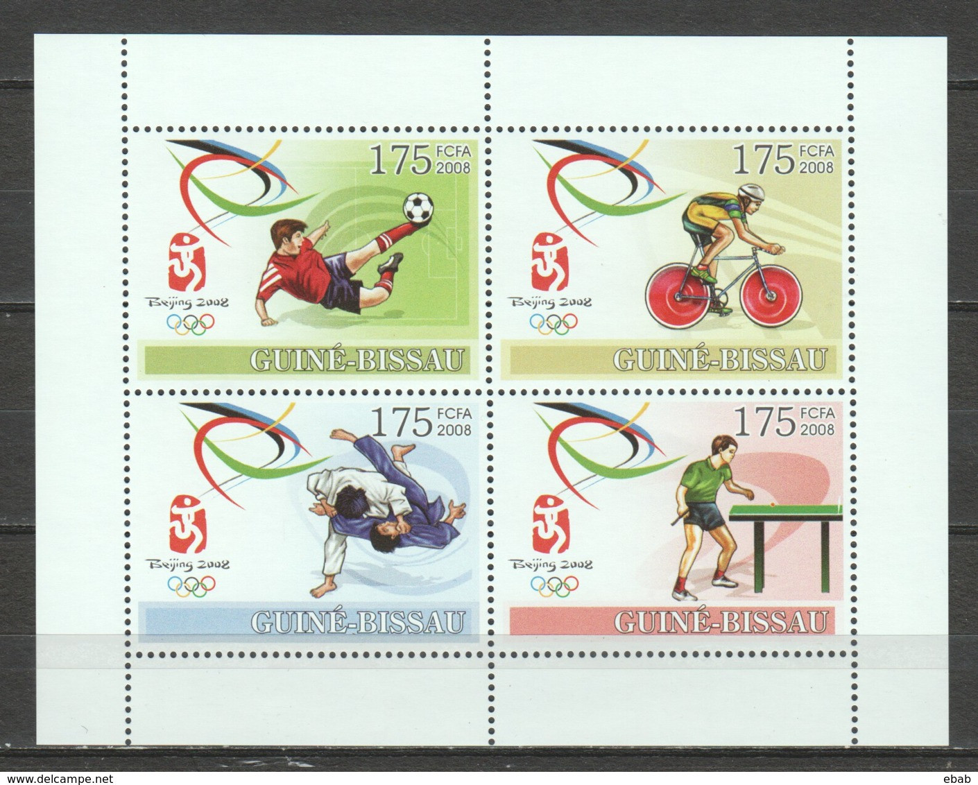 Guine-Bissau 2008 Kleinbogen Mi 3688-3691 MNH SUMMER OLYMPICS BEIJING 2008 - Ete 2008: Pékin