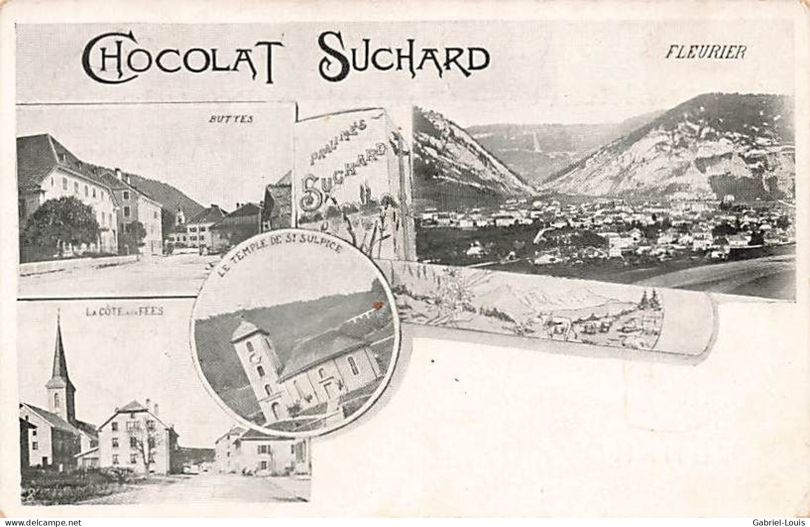 Cacao Suchard Fleurier Buttes La Côte-Aux Fées  Publicité Chocolat - Fleurier