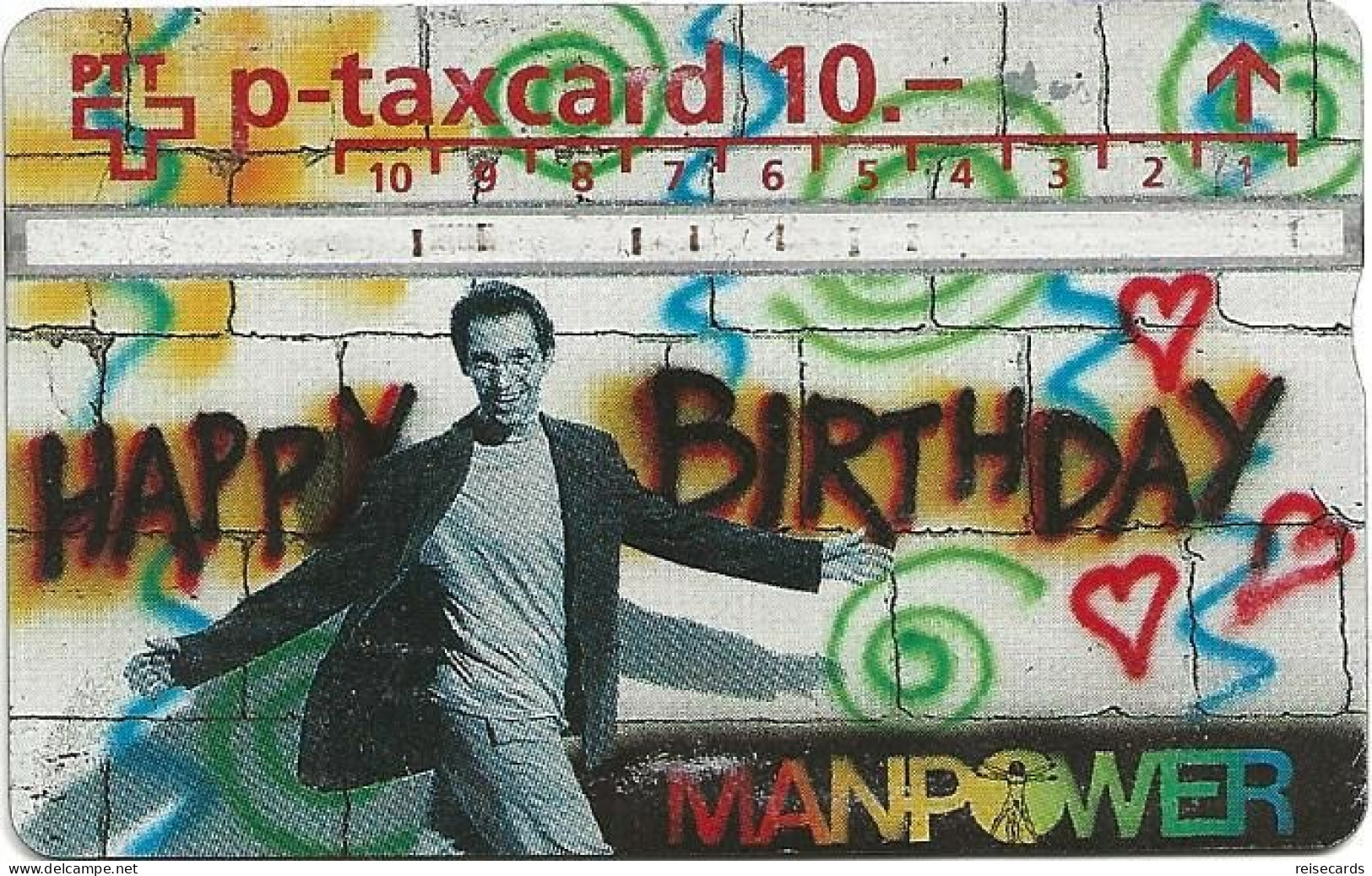 Switzerland: PTT K P 94/08 408L Manpower - Happy Birthday - Switzerland