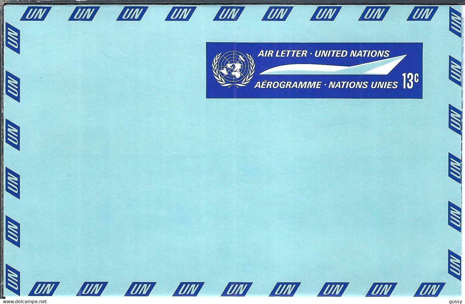 NATIONS UNIES New York Ca.1974: Aérogramme Entier De 13c Neuf - Covers & Documents